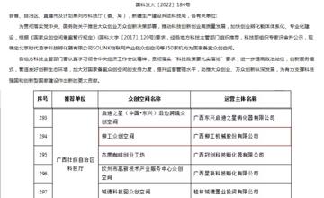 柳工眾創(chuàng)空間榮獲國(guó)家級(jí)備案眾創(chuàng)空間！